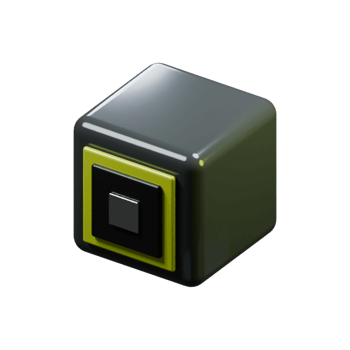 Three-dimensional cube artwork for Playtest // 001